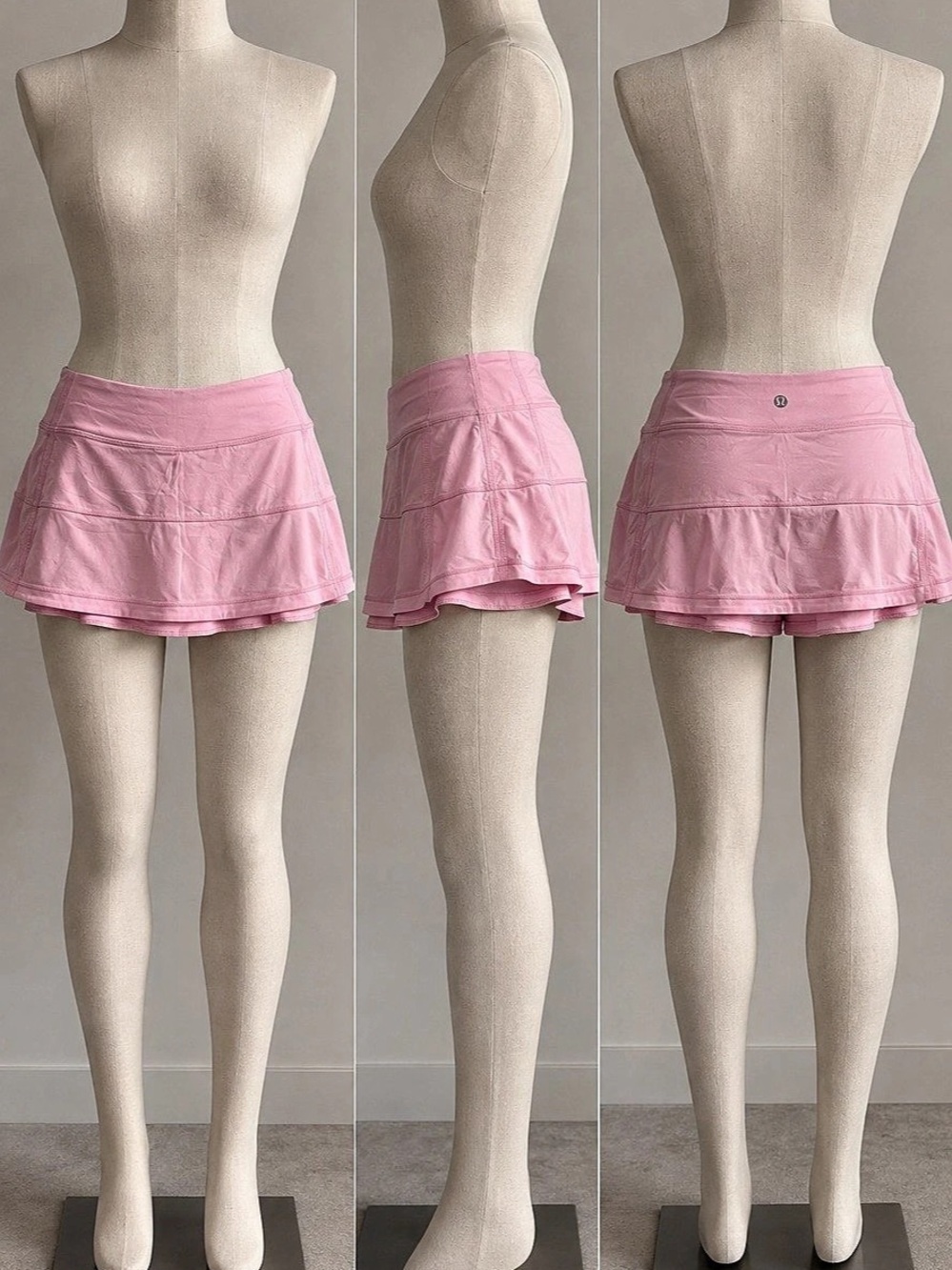 lululemon Pace Rival Mid-Rise Skort *Long Pink Mini Skirt Waist 2 Tall